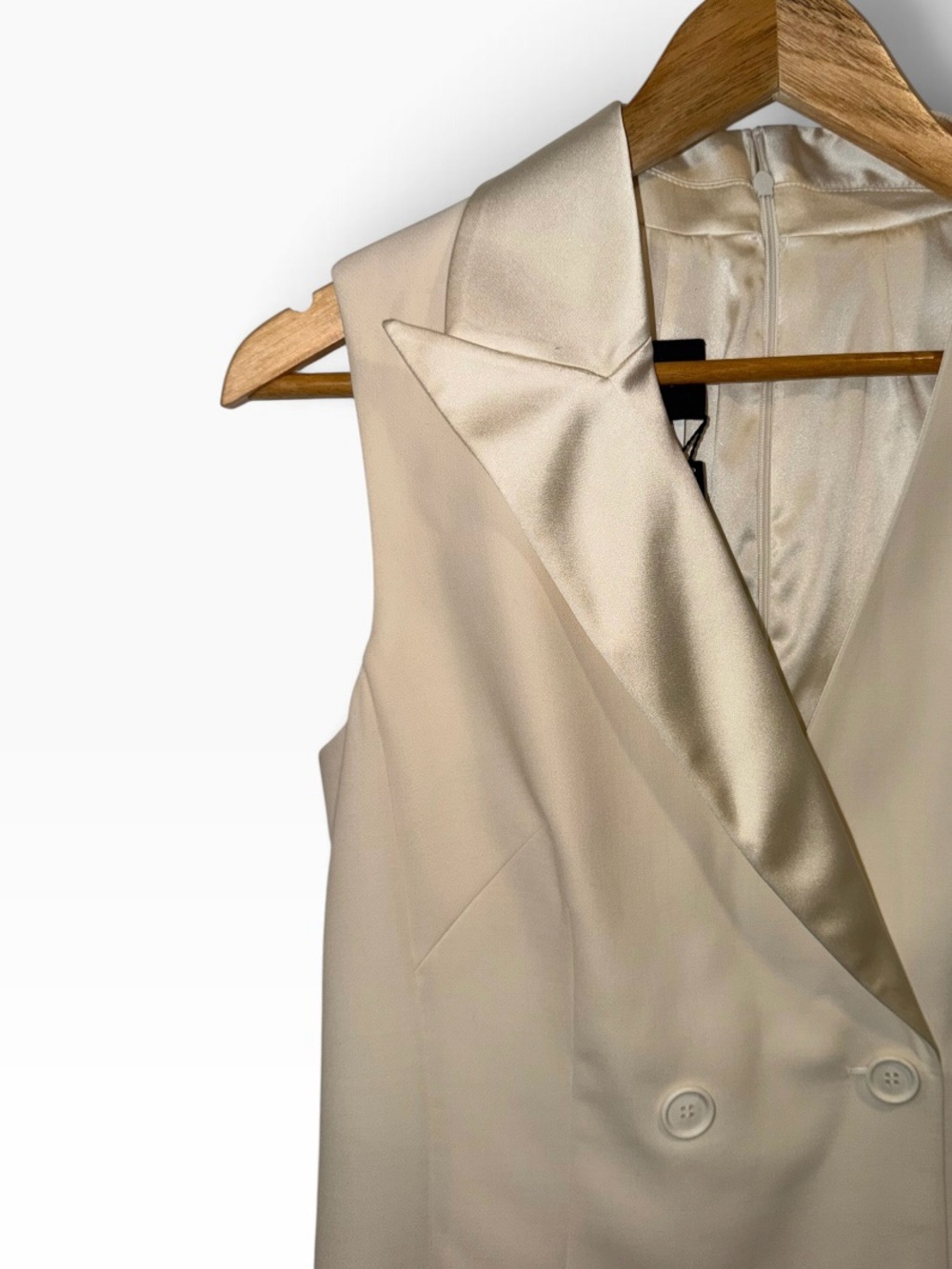 Akris Ivory Wool Coat Dress Double Breasted Asymmetric 8 Runway Classic NWT 🟡 - Picture 9 of 16